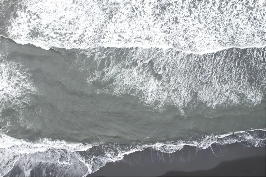 Detail Iceland Black Sand Beach Waves Number 20
