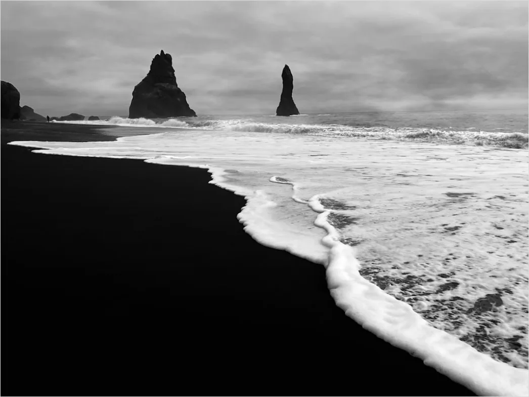 Detail Iceland Black Sand Beach Waves Number 4