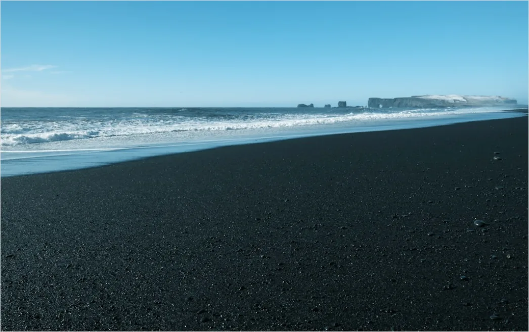 Detail Iceland Black Sand Beach Waves Number 9