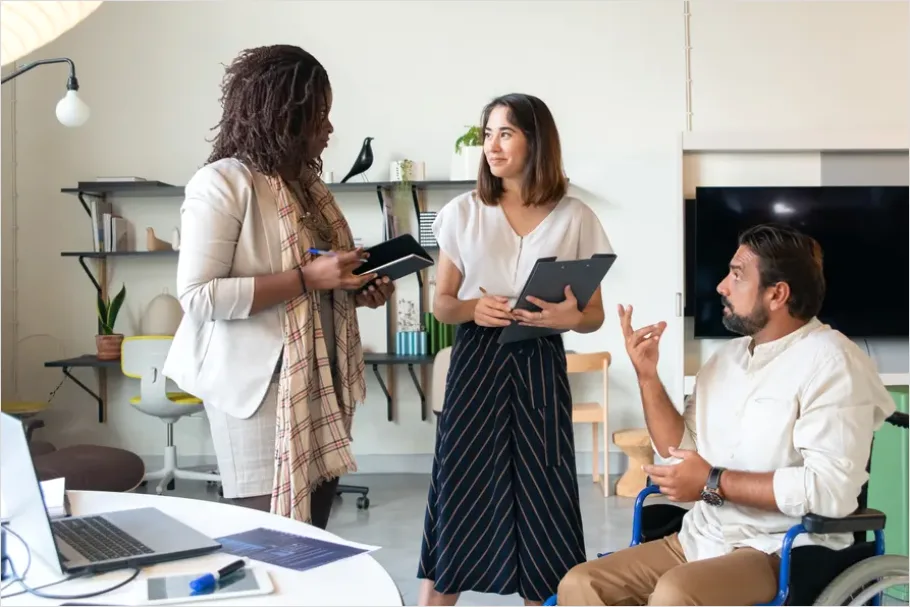 Detail Inclusive Workplace Diverse Team Meeting Number 2