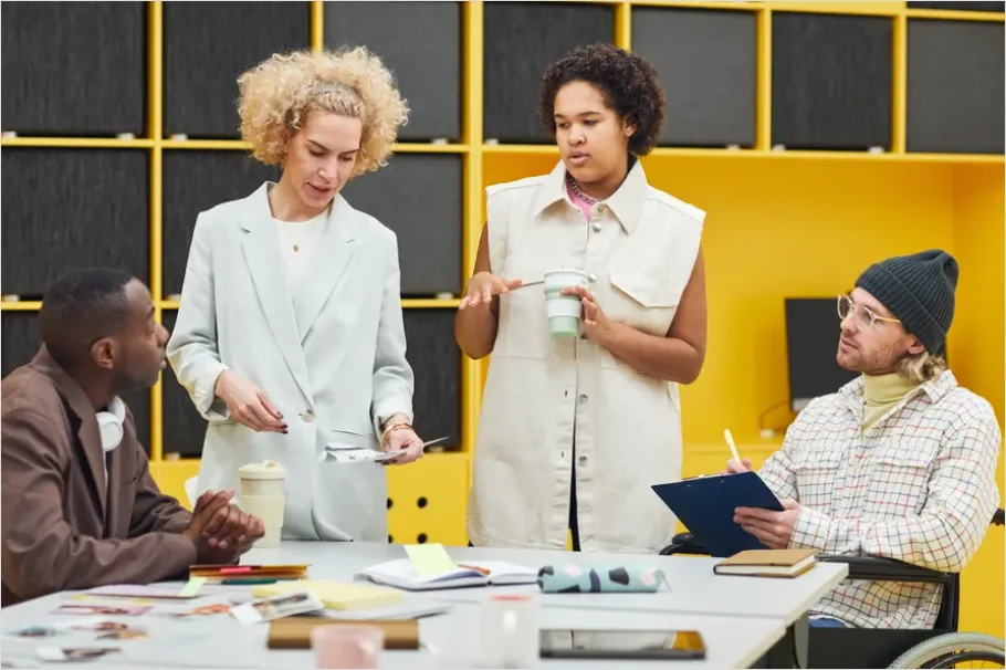 Detail Inclusive Workplace Diverse Team Meeting Number 7