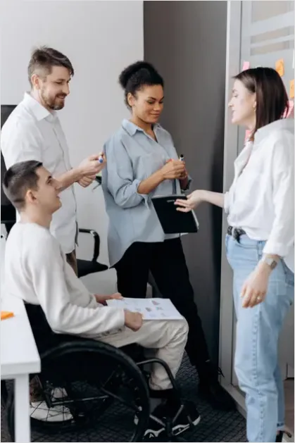 Detail Inclusive Workplace Diverse Team Meeting Number 8
