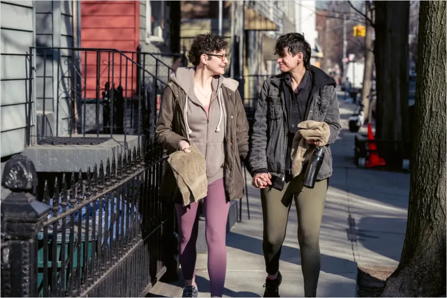 Detail Lgbtq Couple Holding Hands Street Number 15