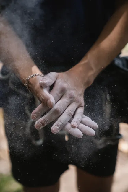 Detail Lifting Gloves And Chalk Close Up Number 10
