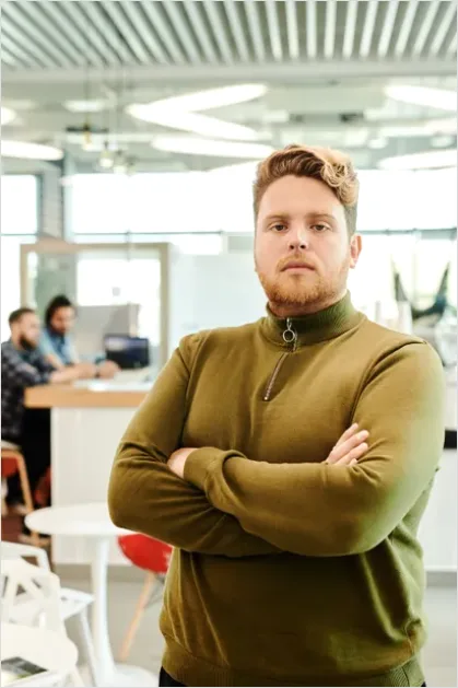 Detail Male Entrepreneur Startup Office Portrait Number 9