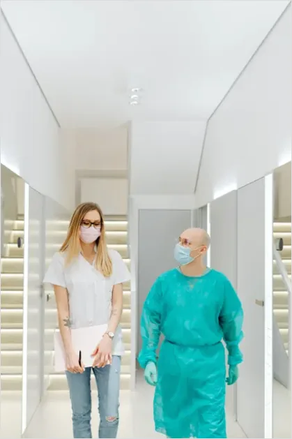 Detail Medical Team Walking Hospital Corridor Number 13