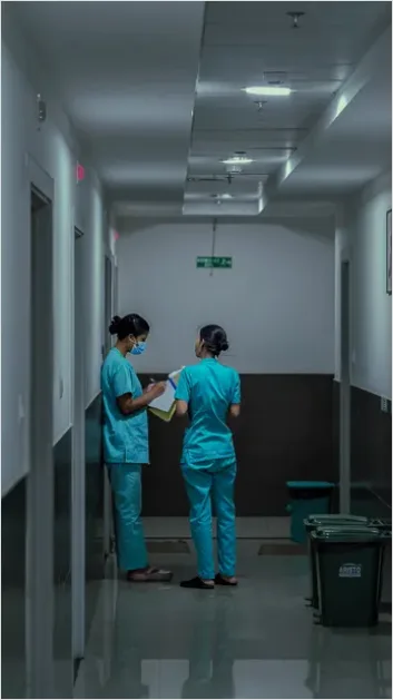 Detail Medical Team Walking Hospital Corridor Number 10