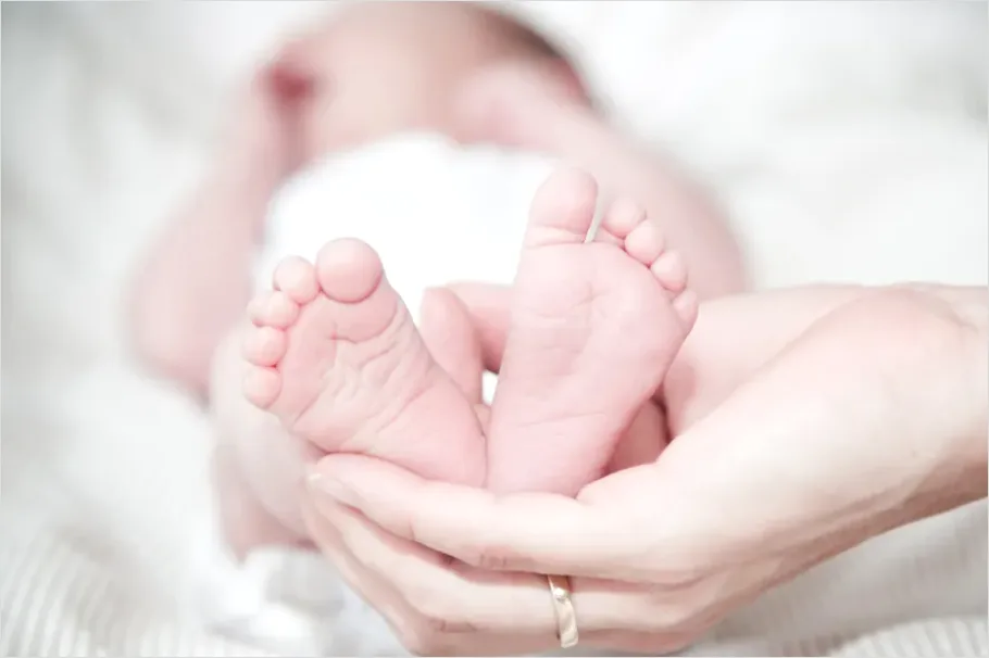 Detail Mother Hands Holding Baby Feet Number 10
