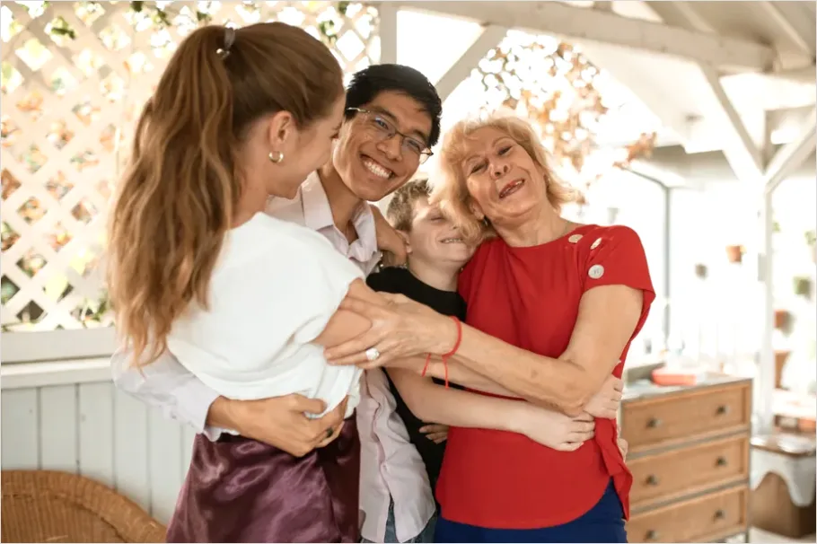 Detail Multigenerational Family Portrait At Home Number 2