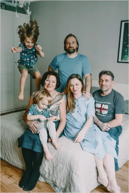 Detail Multigenerational Family Portrait At Home Number 4