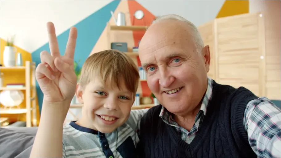 Detail Multigenerational Family Portrait At Home Number 5