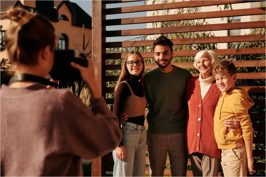 Detail Multigenerational Family Portrait At Home Number 6