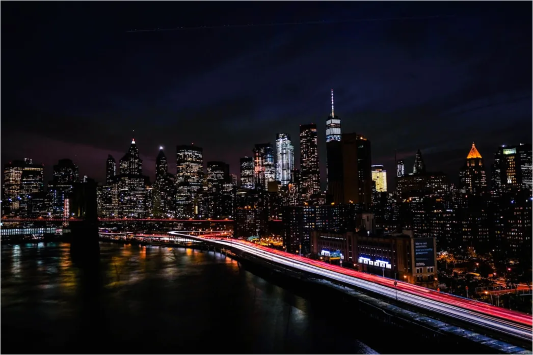 Detail New York City Skyline At Night Number 13