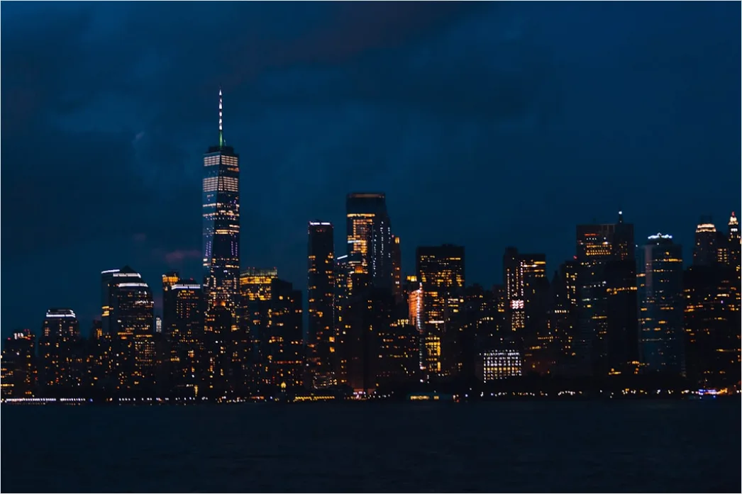 Detail New York City Skyline At Night Number 14