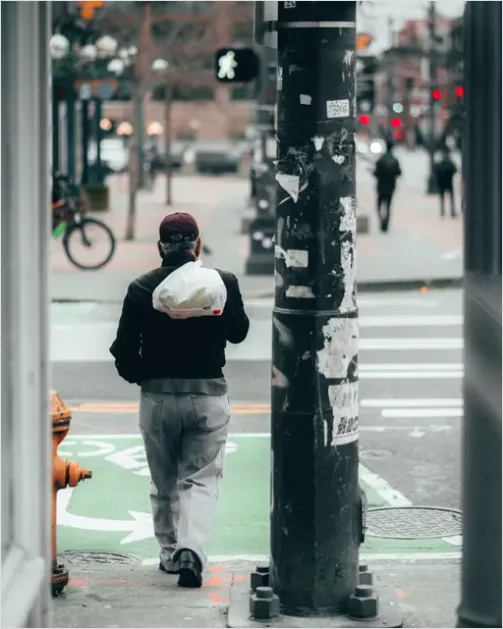 Detail Person Crossing Street Urban Lifestyle Number 11
