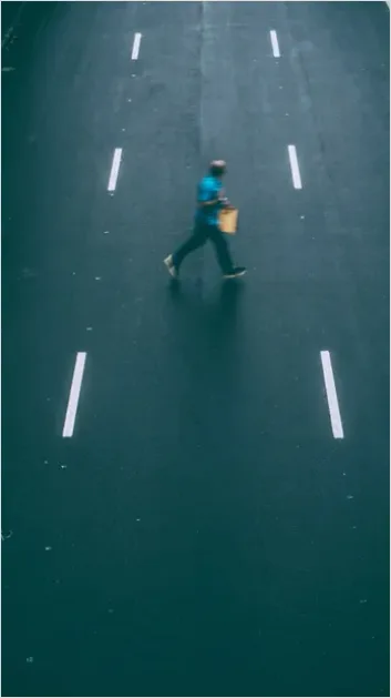 Detail Person Crossing Street Urban Lifestyle Number 13