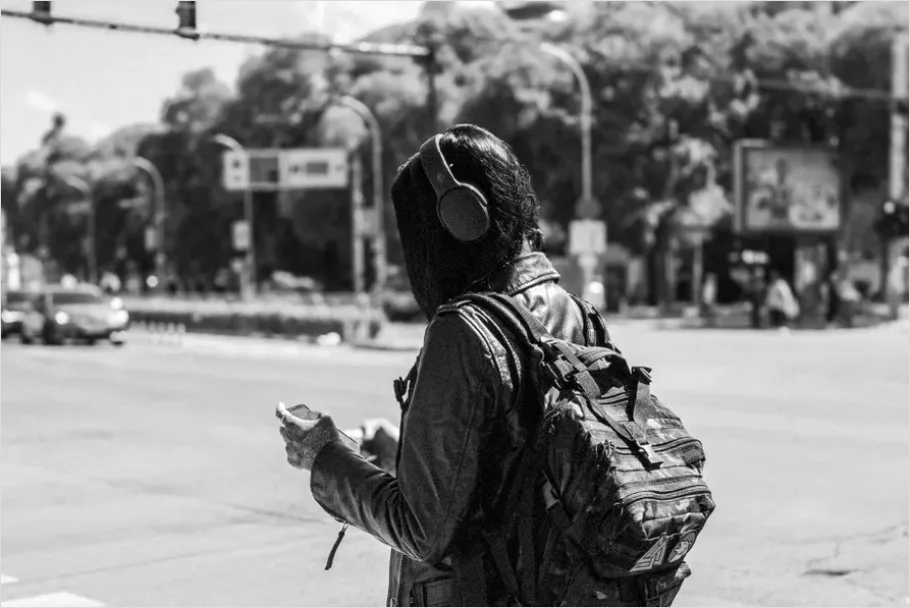 Detail Person Crossing Street Urban Lifestyle Number 6