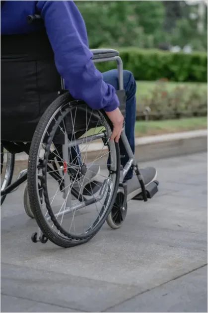 Detail Person With Disability Wheelchair Outdoors Number 2