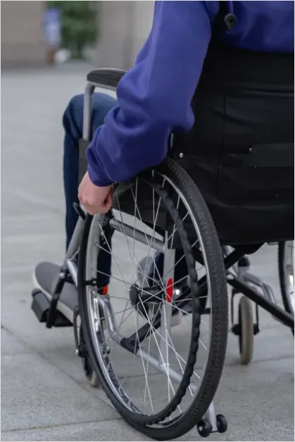Detail Person With Disability Wheelchair Outdoors Number 11