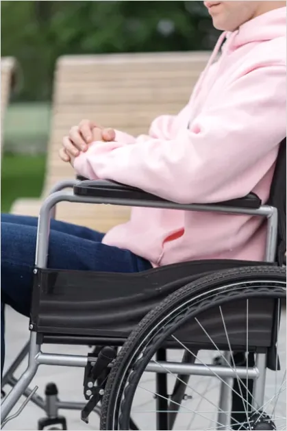 Detail Person With Disability Wheelchair Outdoors Number 13