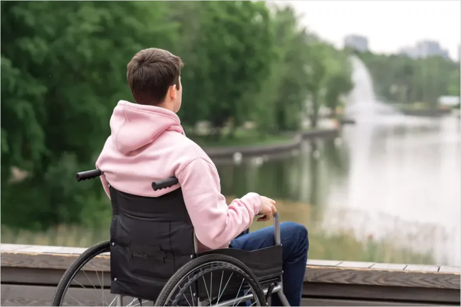Detail Person With Disability Wheelchair Outdoors Number 4