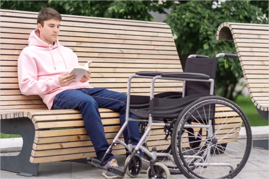 Detail Person With Disability Wheelchair Outdoors Number 6