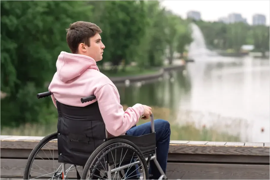 Detail Person With Disability Wheelchair Outdoors Number 7