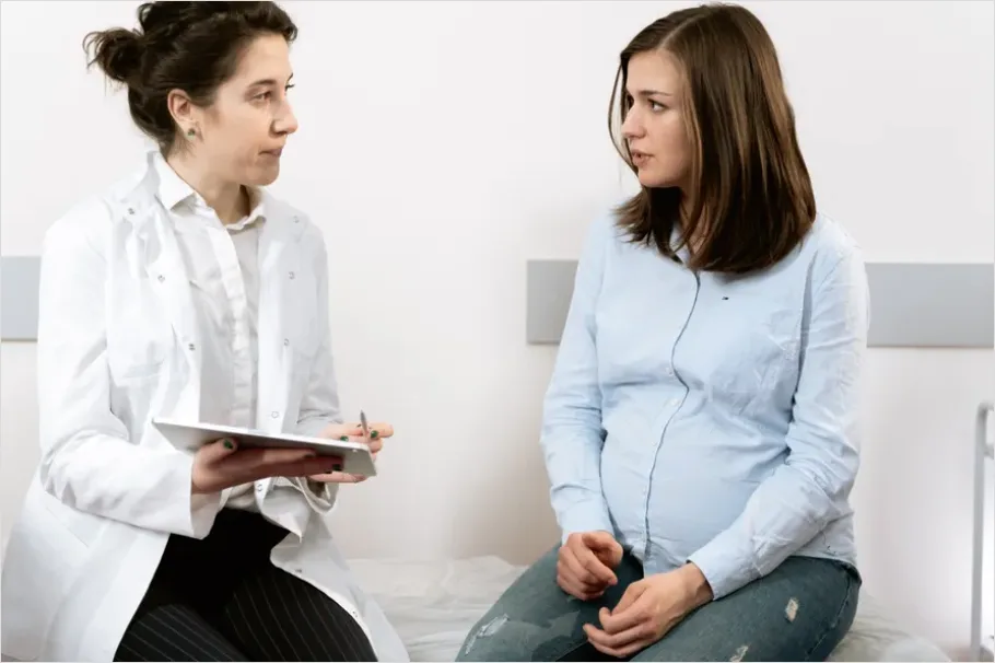 Detail Pregnant Woman Prenatal Checkup Doctor Number 3