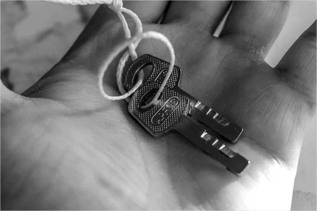 Detail Rental Car Keys Hand Close Up Number 13