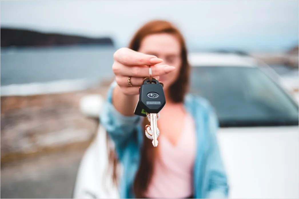 Detail Rental Car Keys Hand Close Up Number 3
