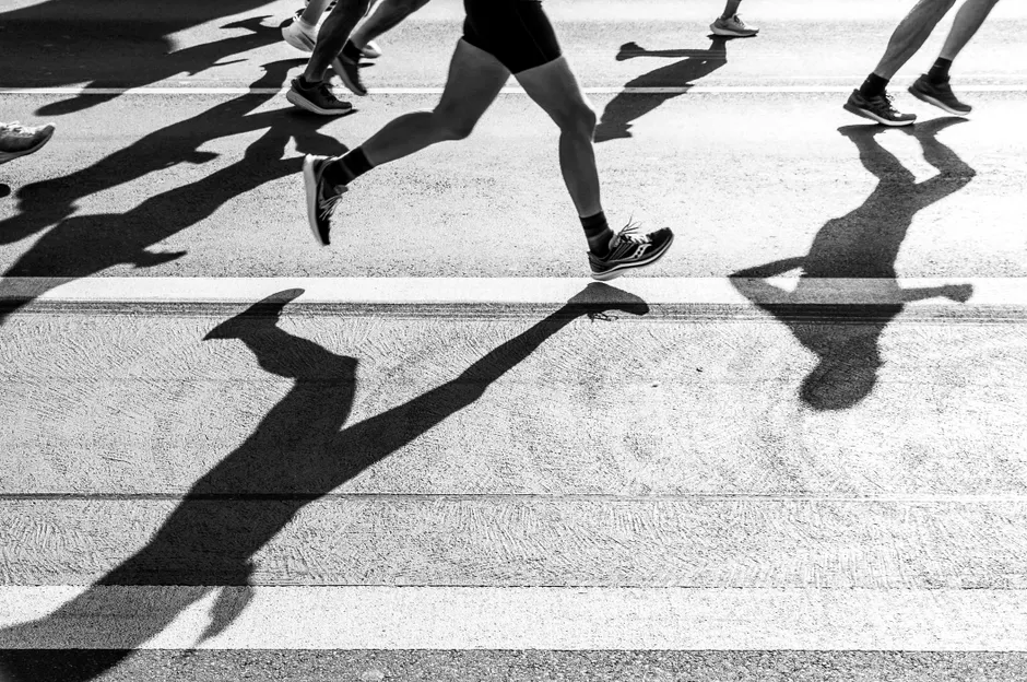 Detail Runner Silhouette Sunrise Road Training Number 12
