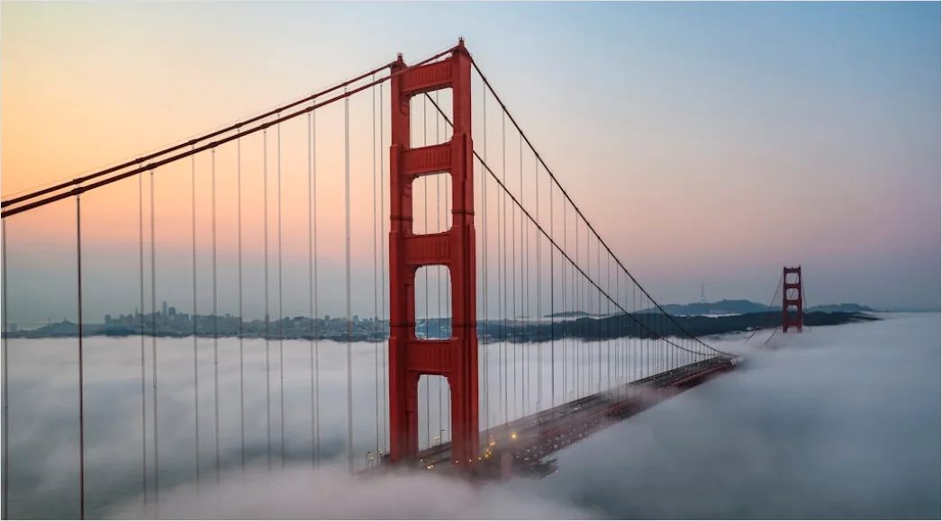Detail San Francisco Golden Gate Bridge Fog Number 2