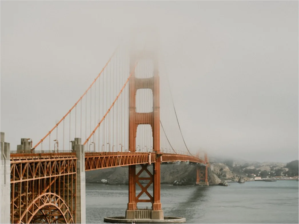 Detail San Francisco Golden Gate Bridge Fog Number 14