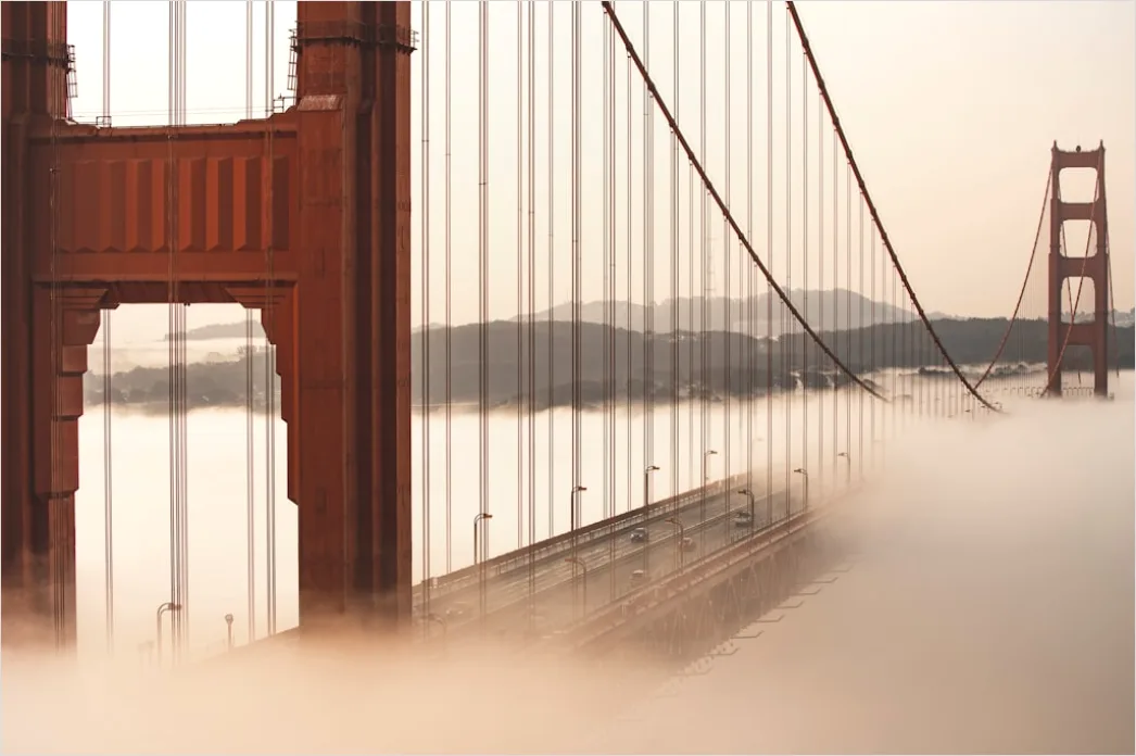 Detail San Francisco Golden Gate Bridge Fog Number 4