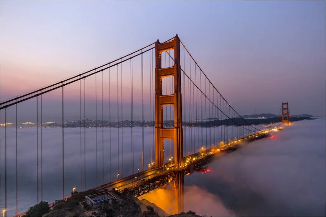 Detail San Francisco Golden Gate Bridge Fog Number 6