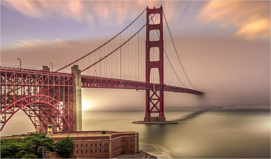 Detail San Francisco Golden Gate Bridge Fog Number 7