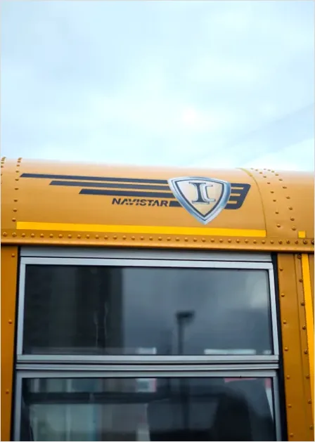 Detail School Bus Kids Boarding Morning Number 12