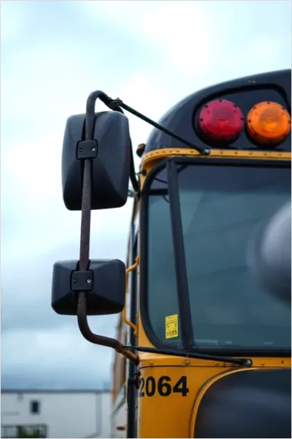 Detail School Bus Kids Boarding Morning Number 9