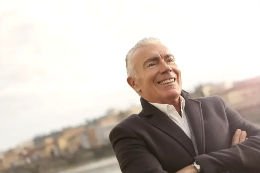 Detail Senior Man Portrait Smiling Outdoors Number 4