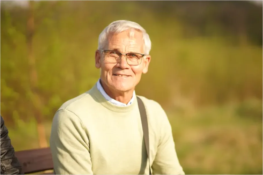 Detail Senior Man Portrait Smiling Outdoors Number 6