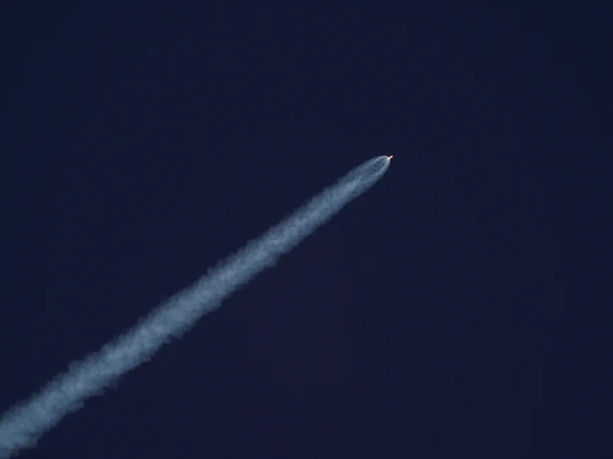 Detail Space Rocket Launch Plume Dramatic Sky Number 2