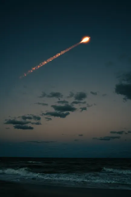 Detail Space Rocket Launch Plume Dramatic Sky Number 14