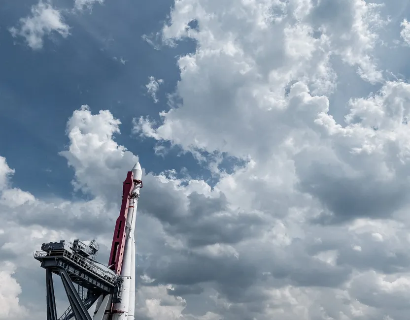 Detail Space Rocket Launch Plume Dramatic Sky Number 5