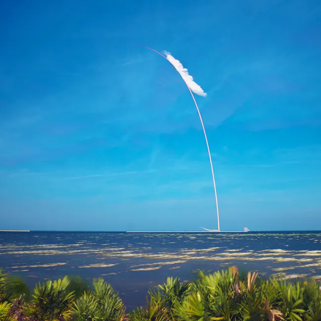 Detail Space Rocket Launch Plume Dramatic Sky Number 6
