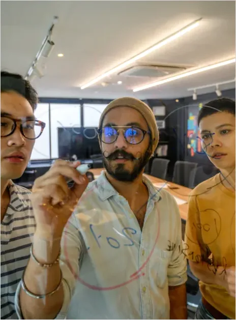 Detail Startup Team Brainstorming Whiteboard Number 2