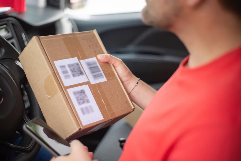Detail Supply Chain Tracking Qr Code Scan Close Up Number 12