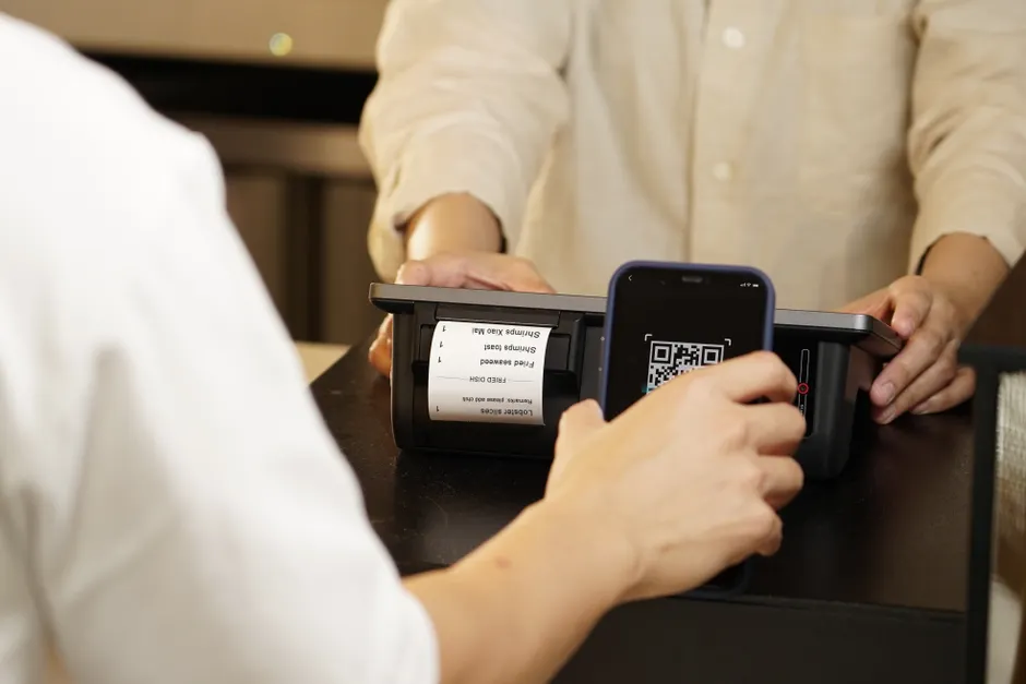 Detail Supply Chain Tracking Qr Code Scan Close Up Number 3