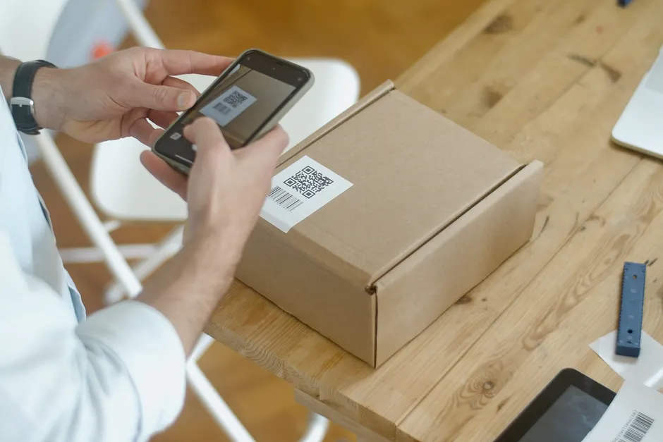 Detail Supply Chain Tracking Qr Code Scan Close Up Number 6
