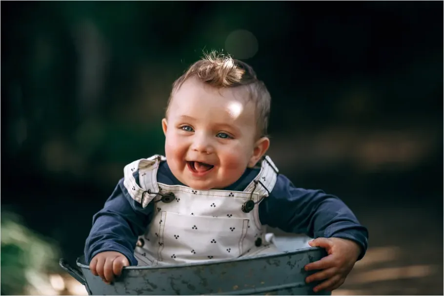 Detail Toddler Smiling Portrait Outdoors Number 11