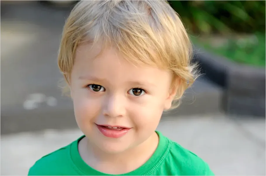 Detail Toddler Smiling Portrait Outdoors Number 13